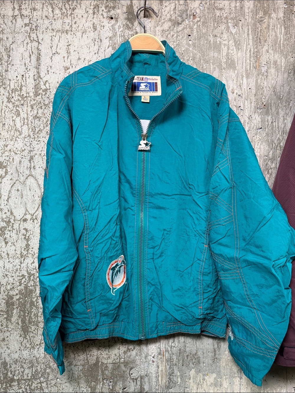 STARTER Men's Vintage 90s Miami Dolphins Full Zip Jacket and Pants Size L
